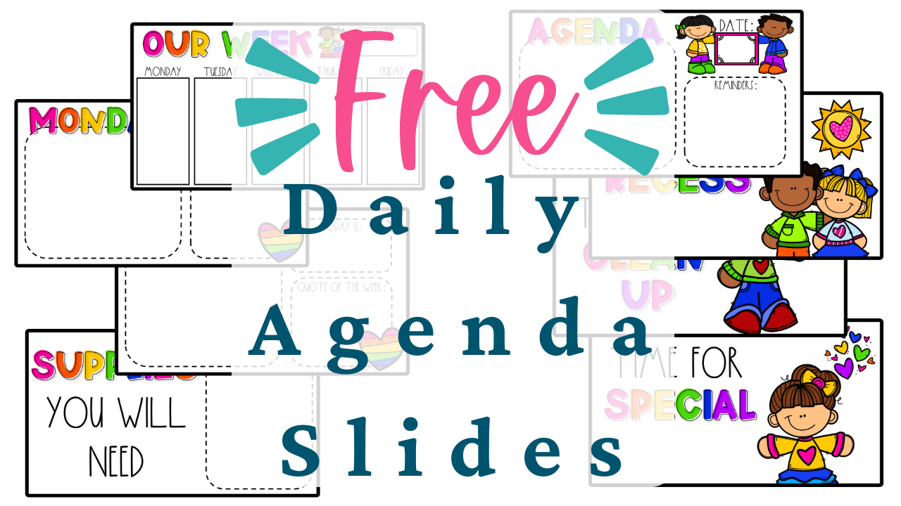 Free Daily Agenda Slides for Teachers - GraceOverGrades.com