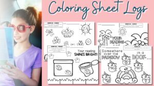 coloring sheet reading homework