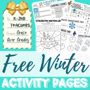 Winter Activity Pages Download - GraceOverGrades.com